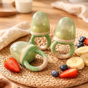 Silicone Baby Fruit Feeders – Set of 3 |Fresh Food Teether Pacifiers |Never Used